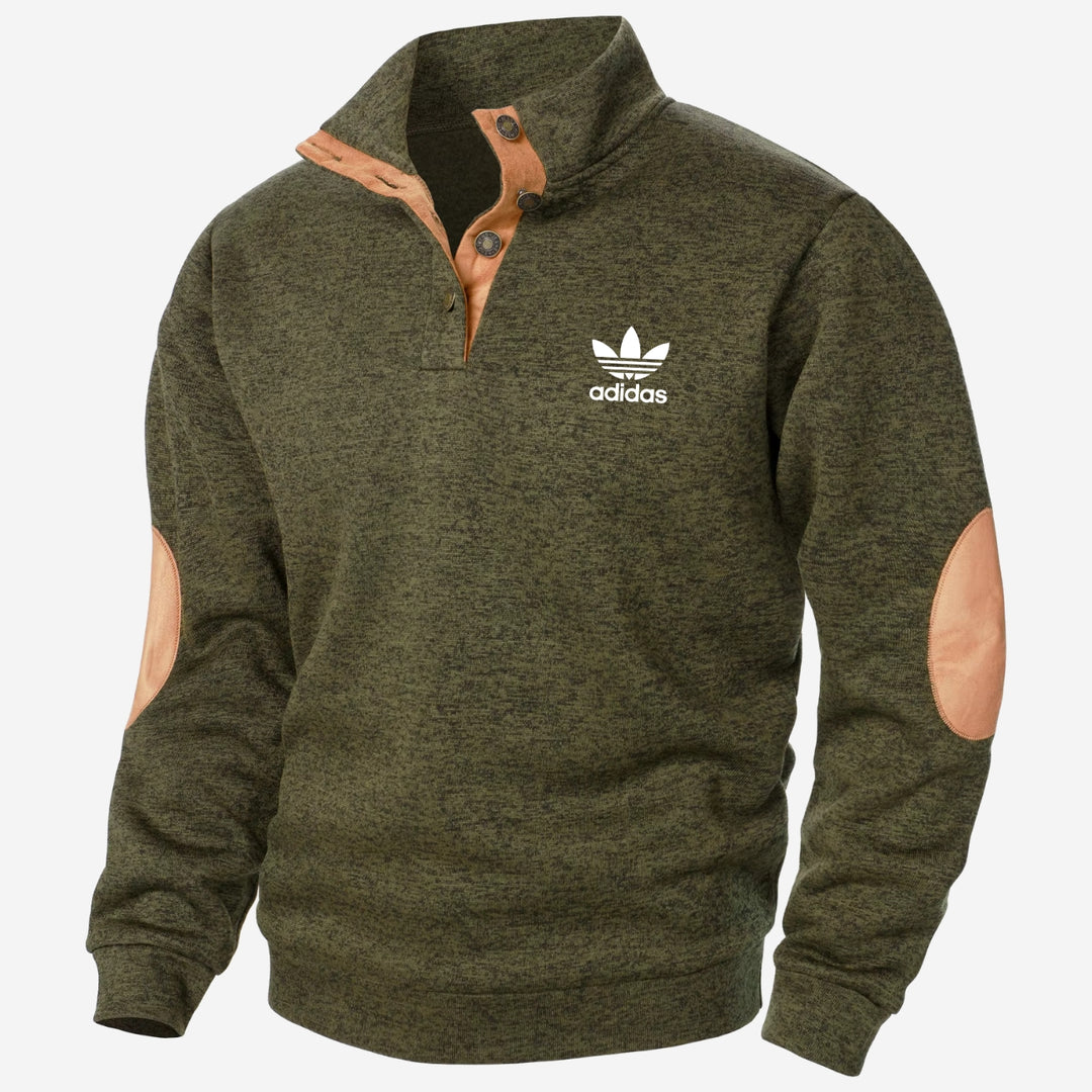 Sweatshirt met Halve Knopen - UITVERKOOP