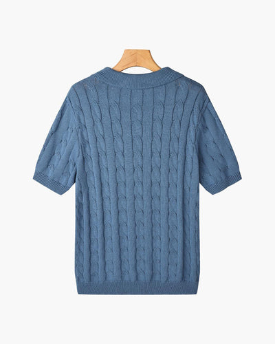 Florance Gebreide Poloshirt