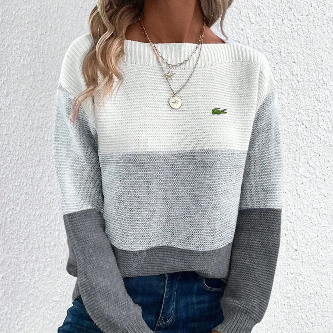 Tricolor Knit Sweater - COLLECTION CLEARANCE