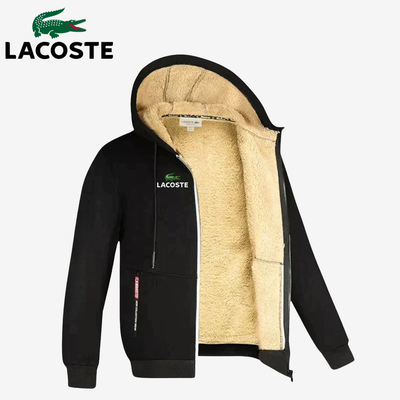 Sherpa-gevoerde hoodie met rits || Magazijnopruiming