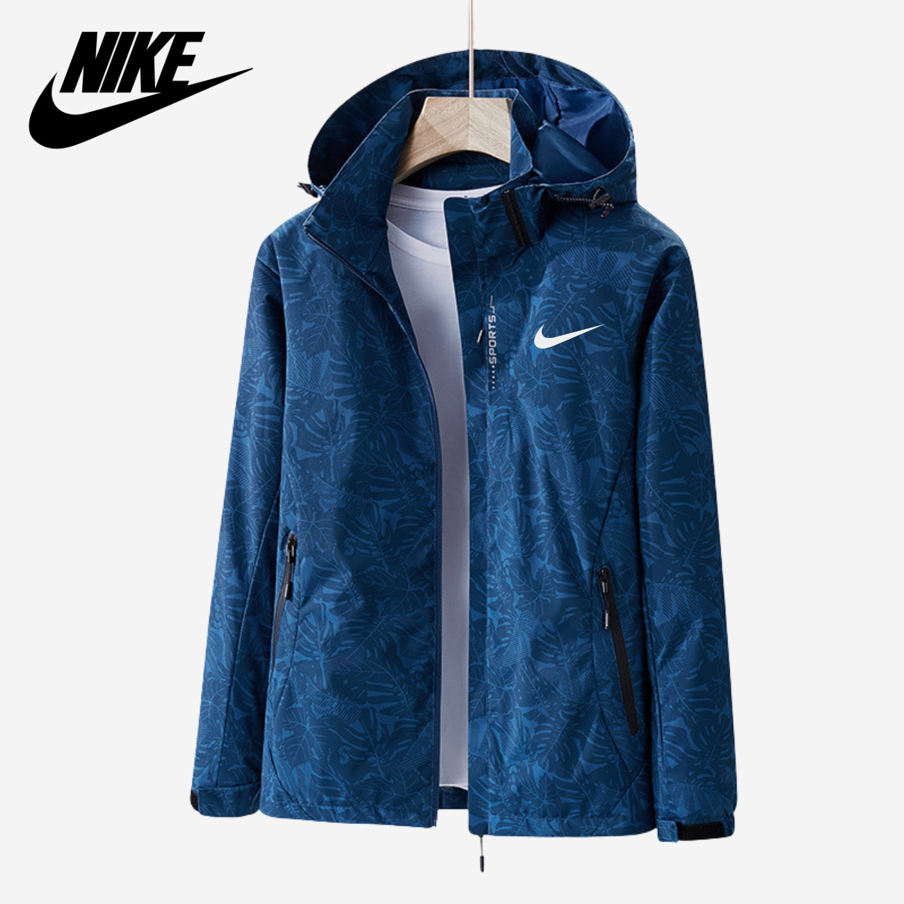 Herenjas met Print en Capuchon || UITVERKOOPPRIJS