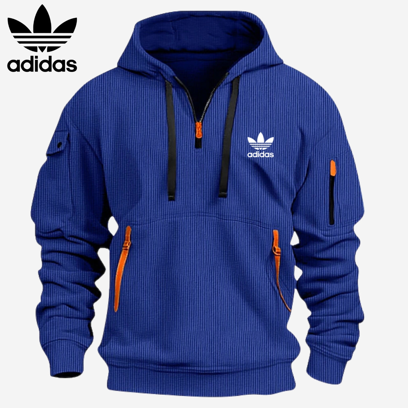 Technische Hoodie Met Rits || Magazijnopruiming