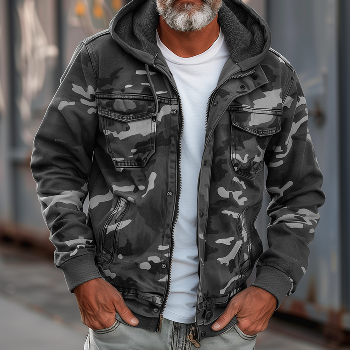 Sam | Jacket met camouflagepatroon