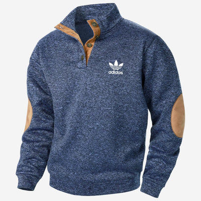 Sweatshirt met Halve Knopen - UITVERKOOP