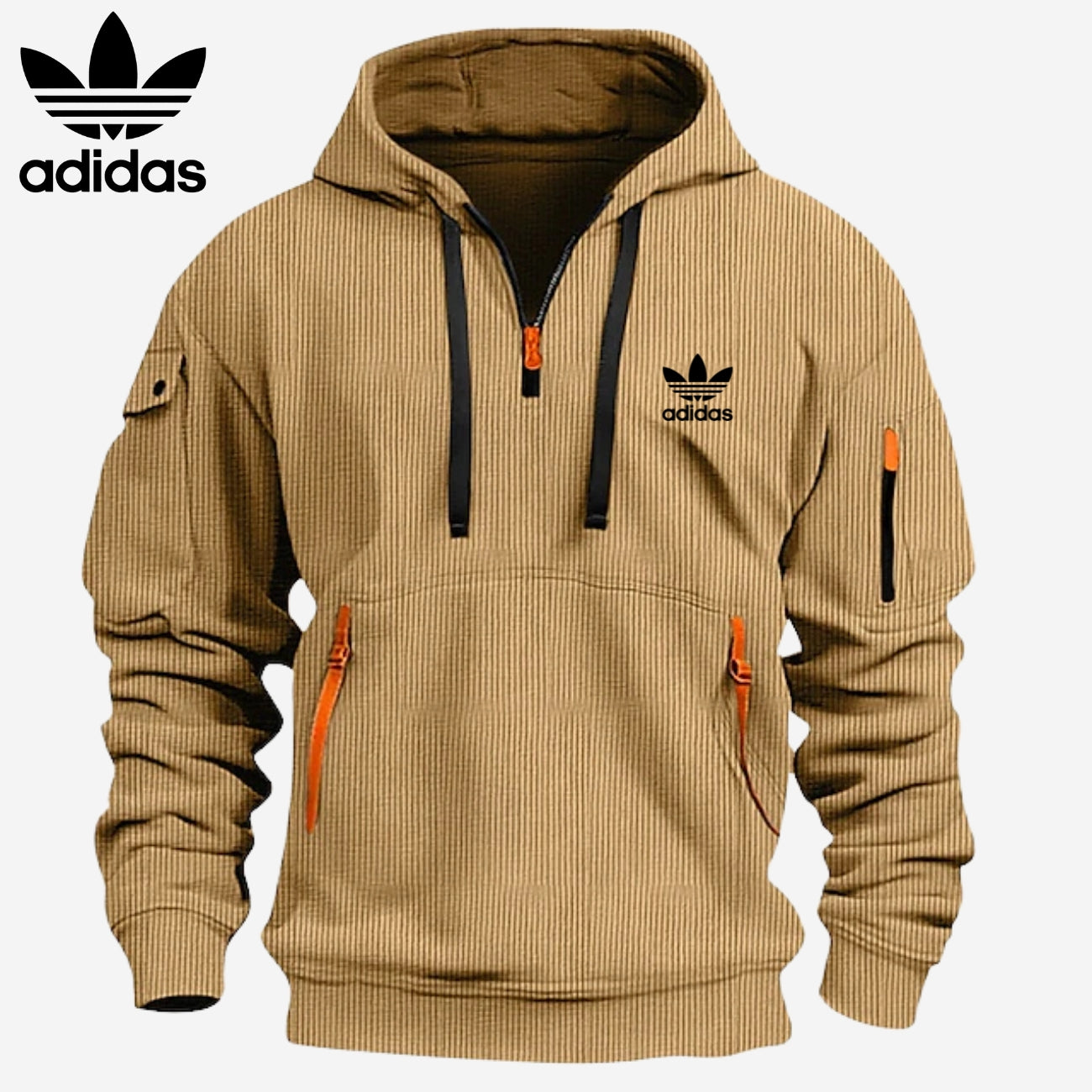 Technische Hoodie Met Rits || Magazijnopruiming