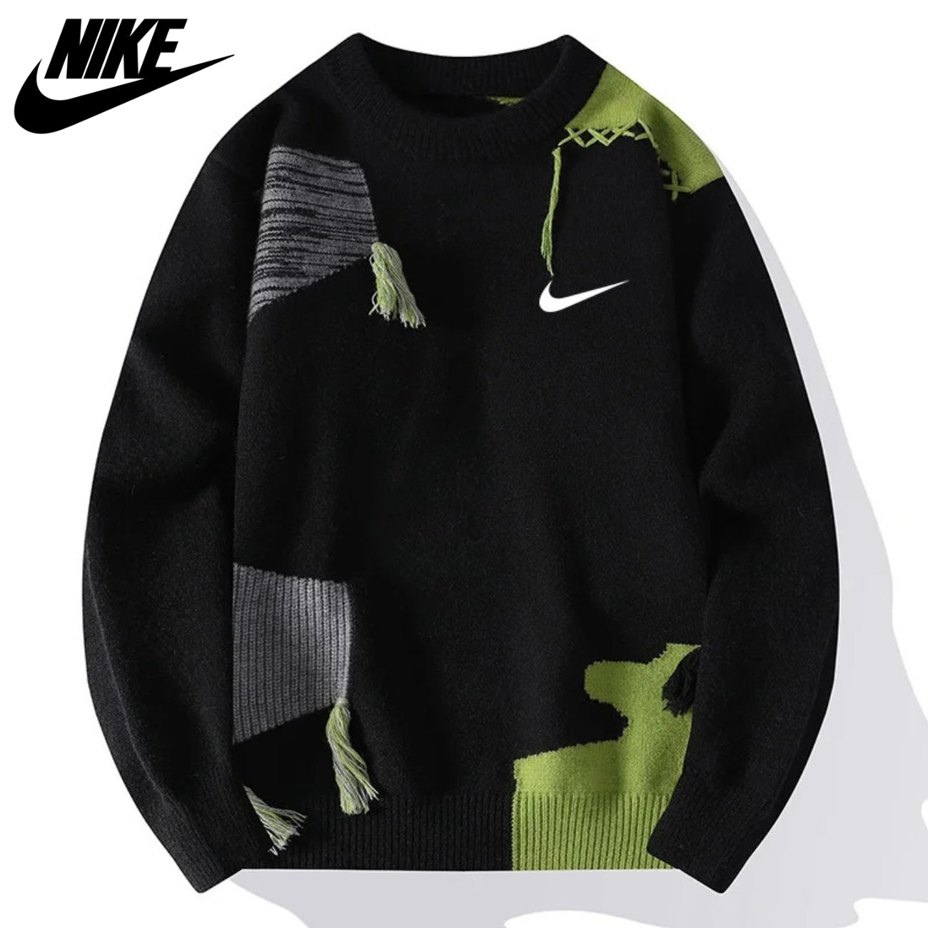 Gebreide Patchwork Trui || UITVERKOOPPRIJS