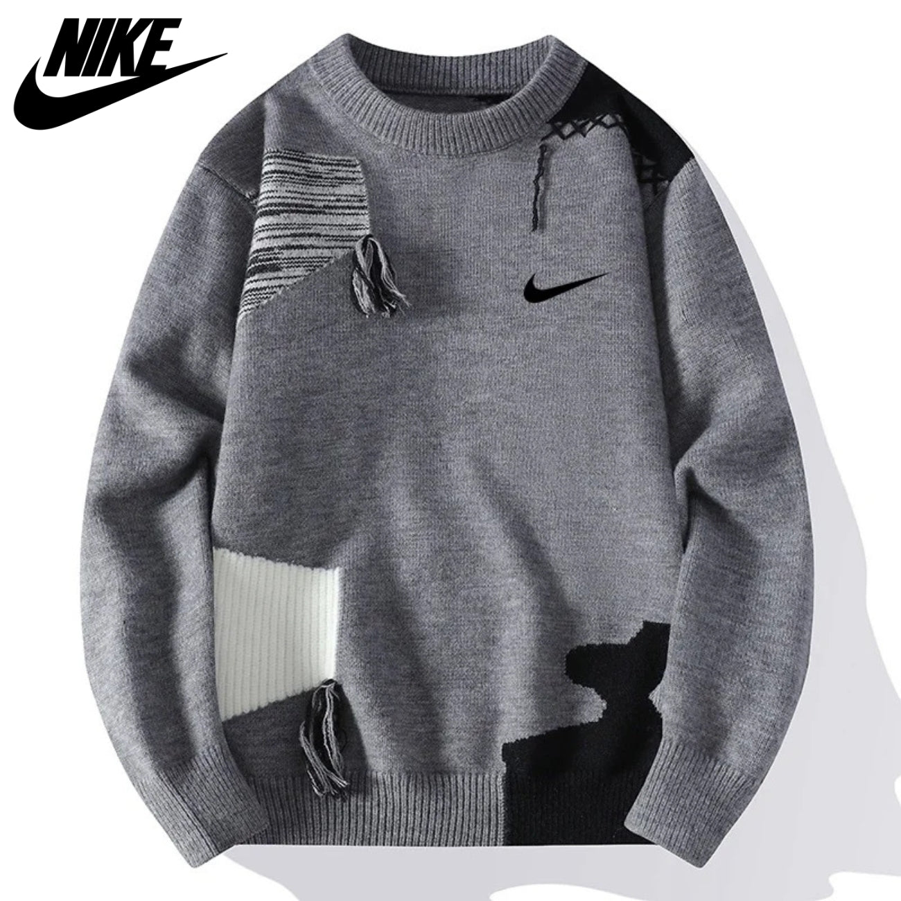 Gebreide Patchwork Trui || UITVERKOOPPRIJS