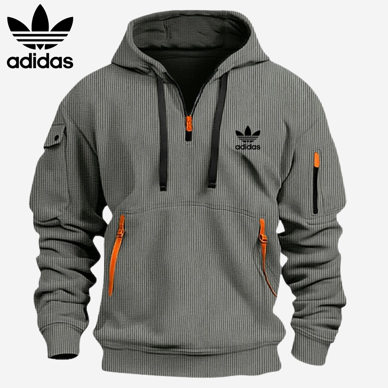 Technische Hoodie Met Rits || Magazijnopruiming