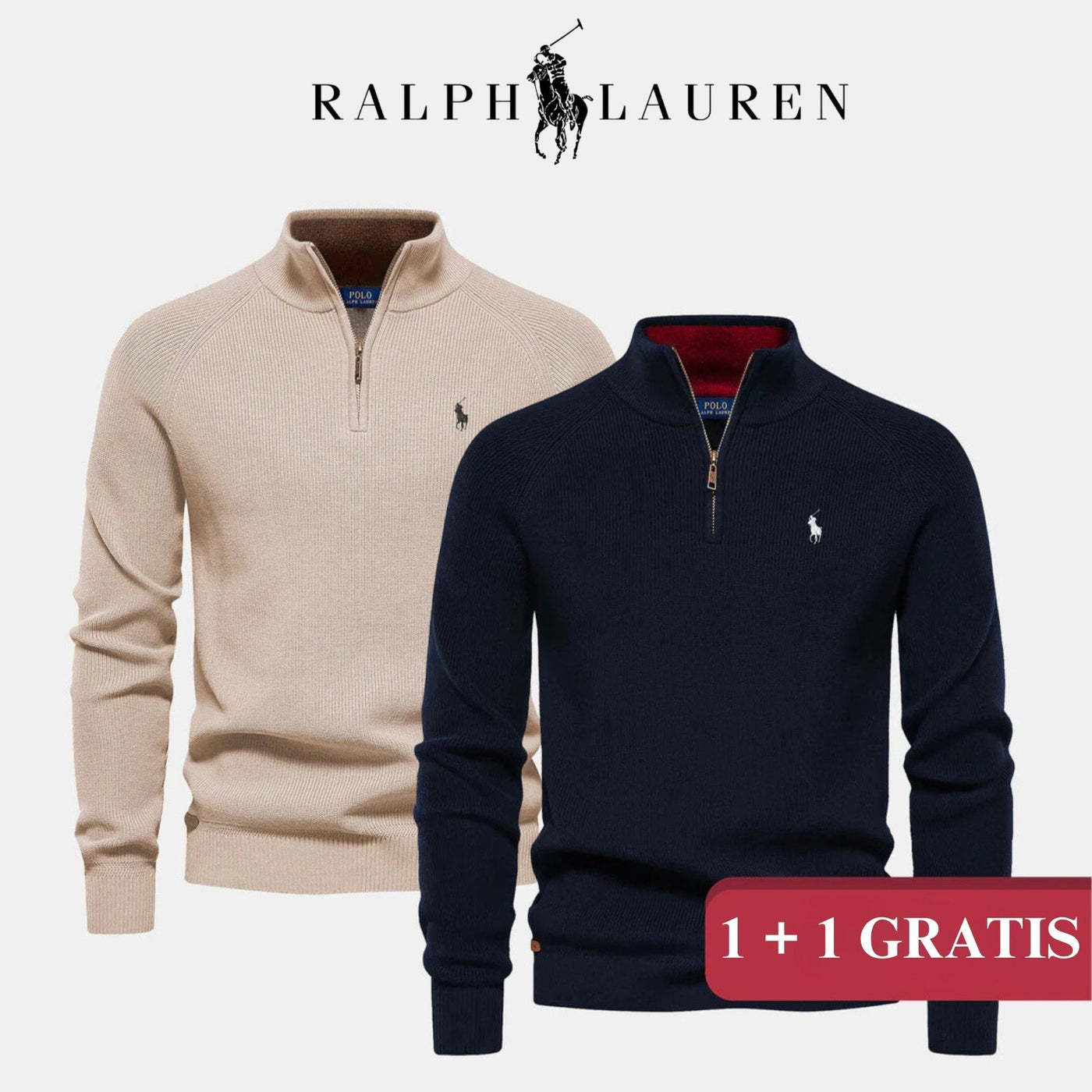 RL Half-Zip Trui || 1+1 (TOTALE LIQUIDATIE)