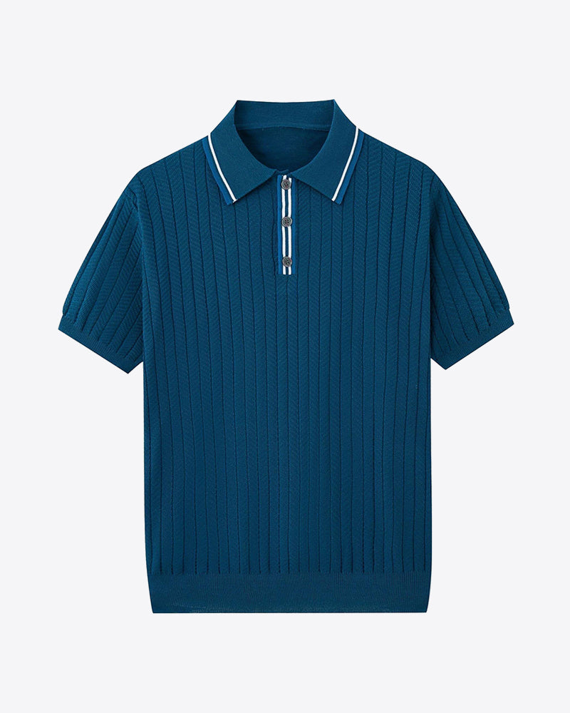 Amalfi Gebreide Poloshirt
