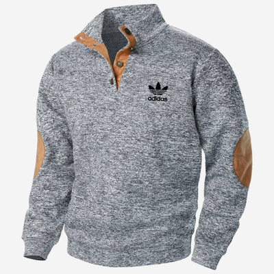 Sweatshirt met Halve Knopen - UITVERKOOP