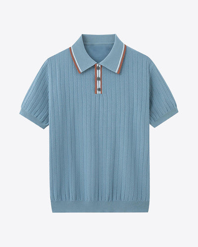 Amalfi Gebreide Poloshirt