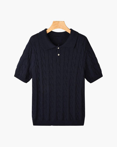 Florance Gebreide Poloshirt