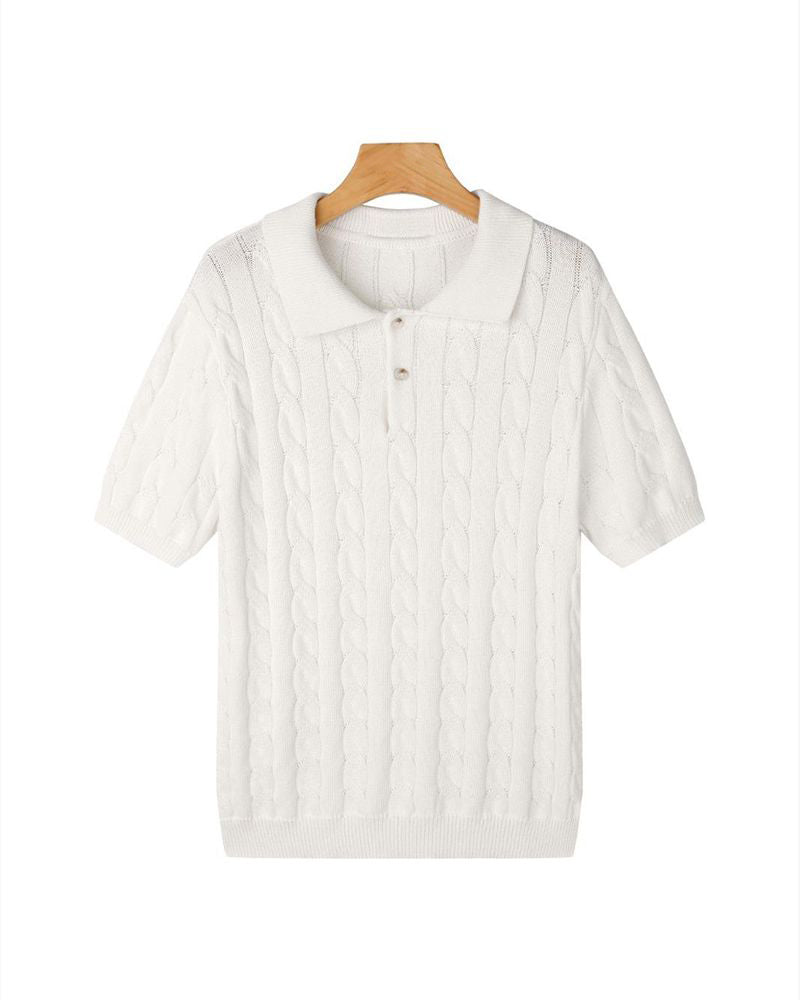 Florance Gebreide Poloshirt