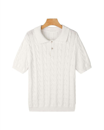 Florance Gebreide Poloshirt