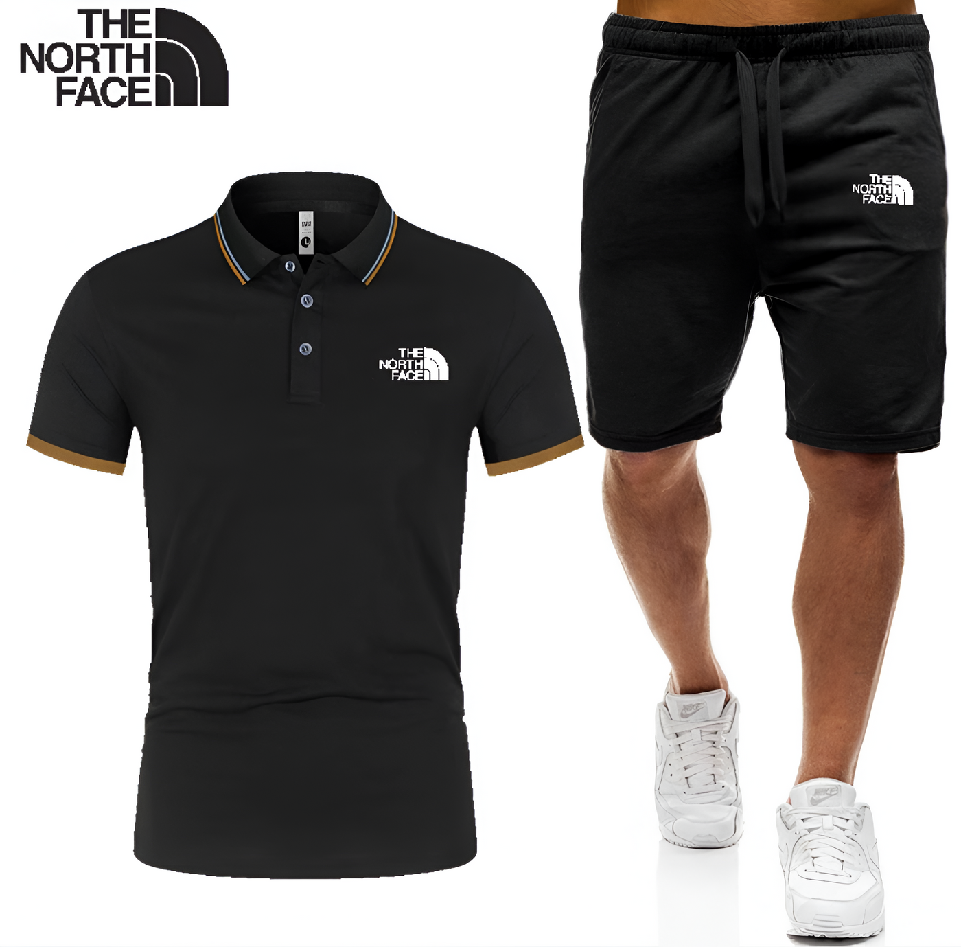 The Νorth Ϝаce - Set bestaande uit een poloshirt en een korte broek voor heren