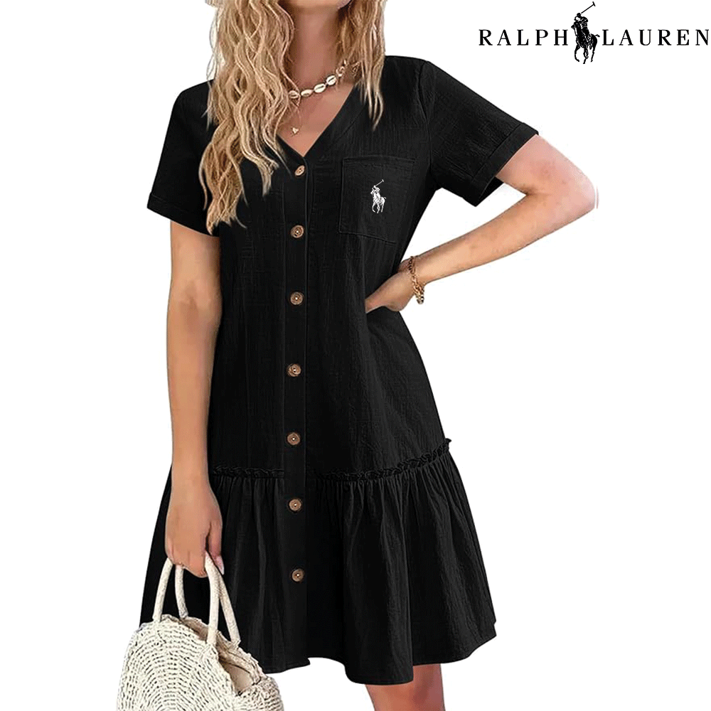 Ꮢаlрh Ꮮаurеn – Zomerjurk met bandjes en getailleerd model
