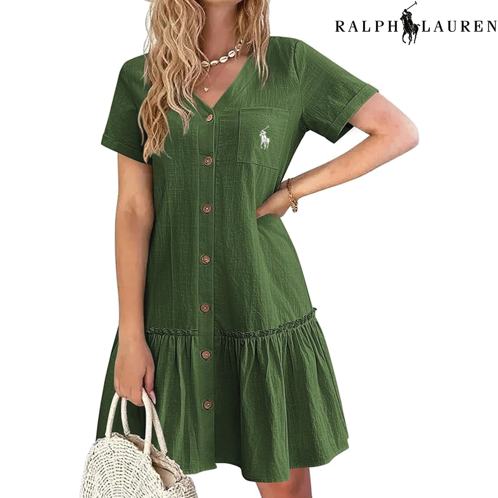 Ꮢаlрh Ꮮаurеn – Zomerjurk met bandjes en getailleerd model