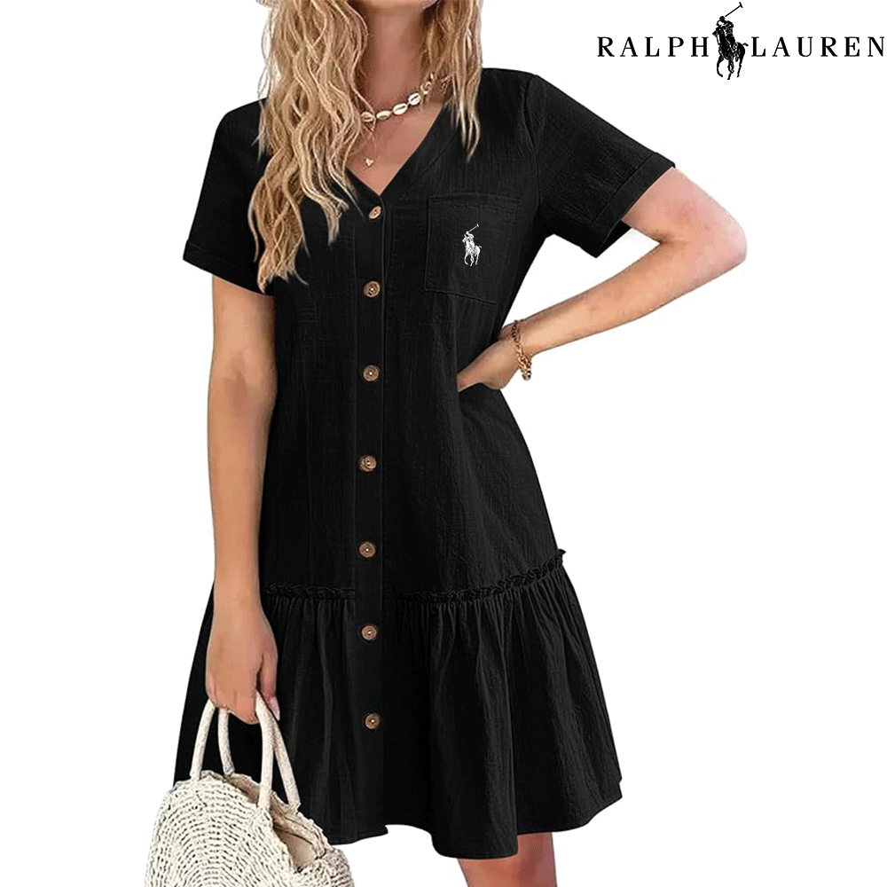 Ꮢаlрh Ꮮаurеn – Zomerjurk met bandjes en getailleerd model
