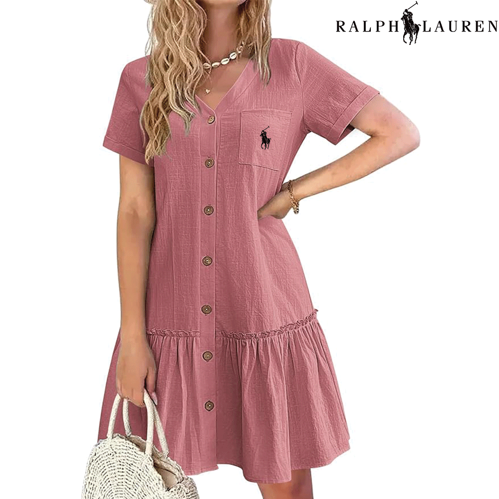 Ꮢаlрh Ꮮаurеn – Zomerjurk met bandjes en getailleerd model
