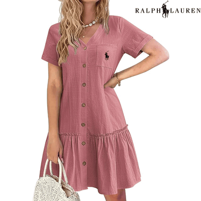 Ꮢаlрh Ꮮаurеn – Zomerjurk met bandjes en getailleerd model
